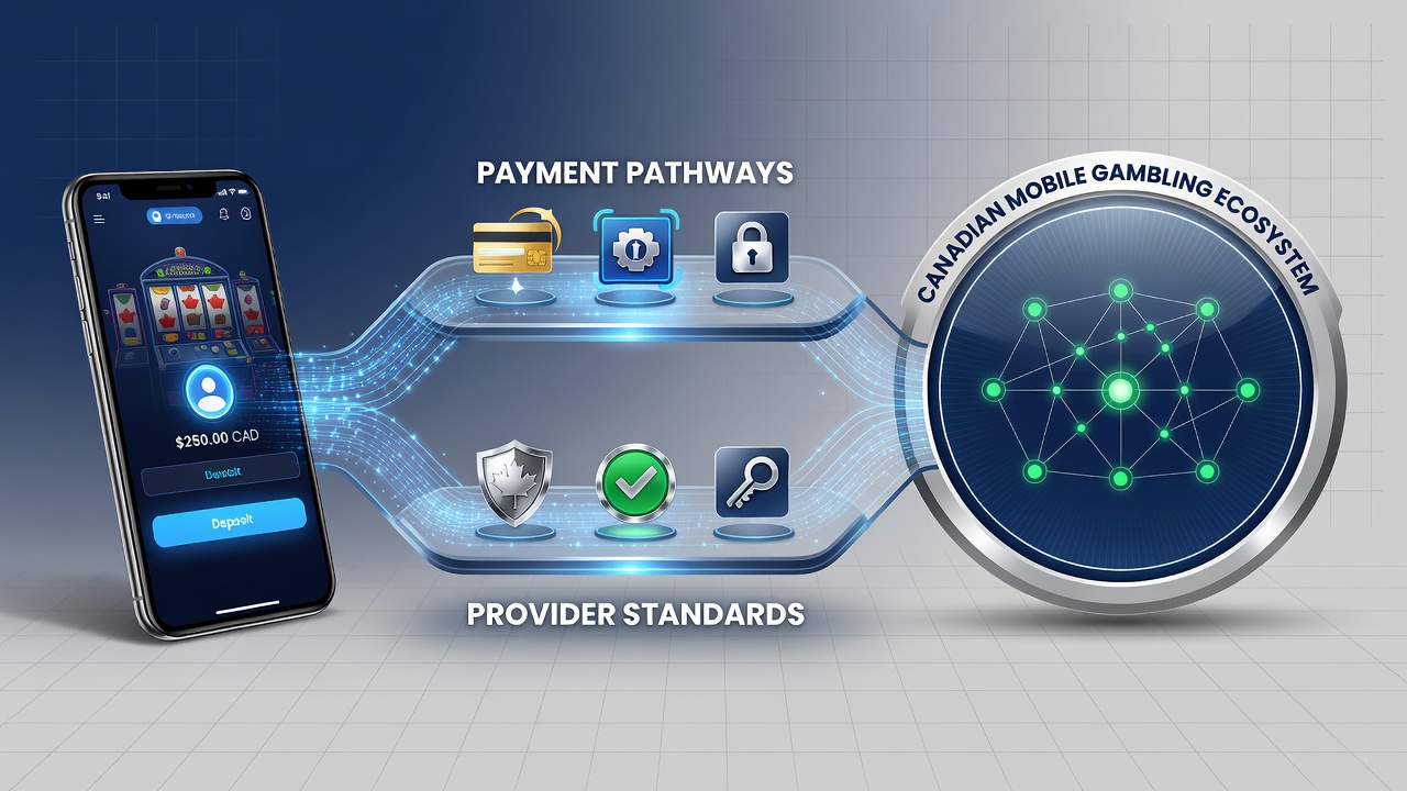 Mobile interface showing verified payment confirmation in a Canadian gambling app